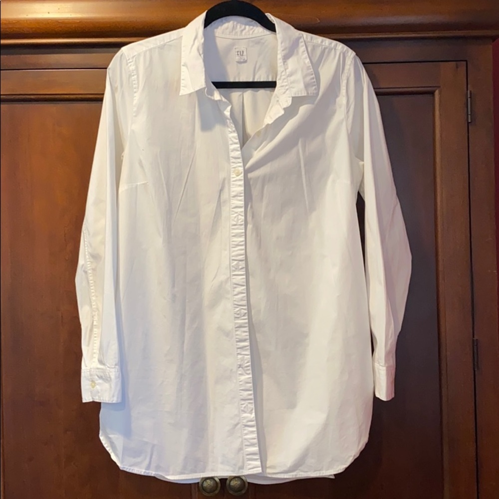 White Tunic Maternity Shirt
